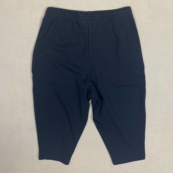 Adidas Cropped Training Jogger Sweatpants Mens M Black Elastic Waist Tapered - Picture 14 of 15